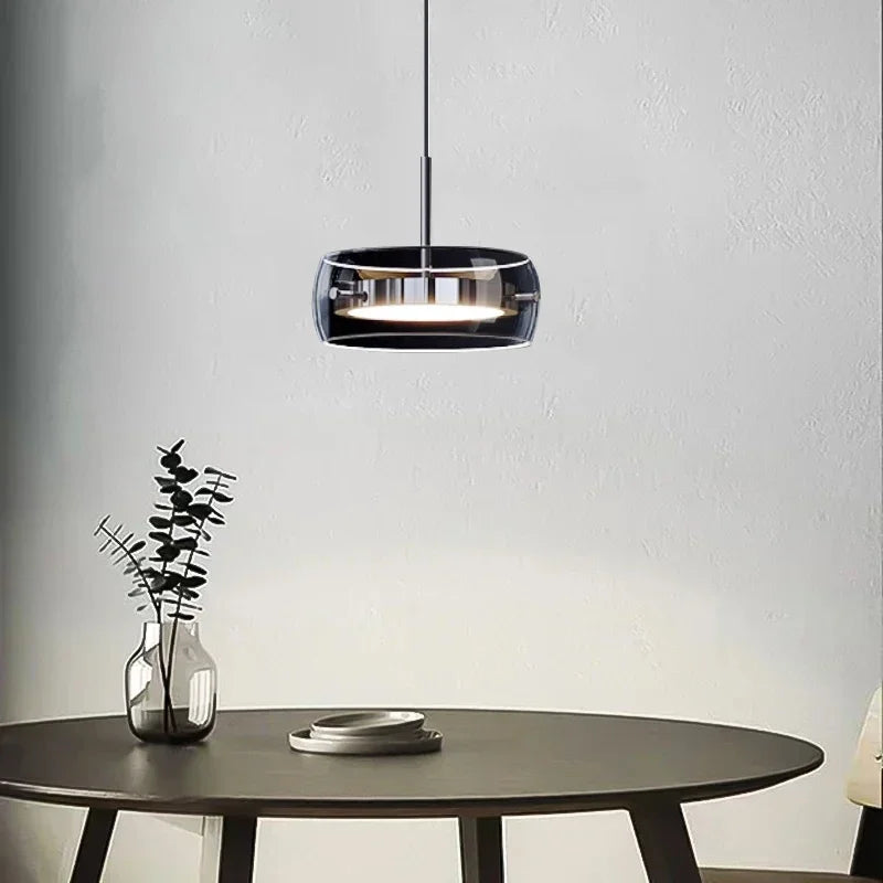 LED Moderne Minimalistische Eettafel Verlichting Glazen Restaurant Hanglamp, Enkel Hoofd Drie Hoofd Restaurant Verlichting Binnenverlichting