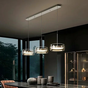 LED Moderne Minimalistische Eettafel Verlichting Glazen Restaurant Hanglamp, Enkel Hoofd Drie Hoofd Restaurant Verlichting Binnenverlichting
