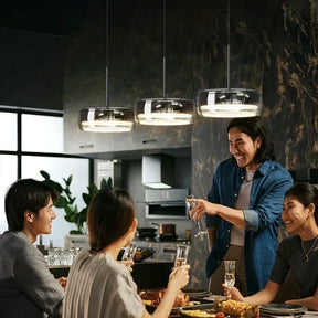 LED Moderne Minimalistische Eettafel Verlichting Glazen Restaurant Hanglamp, Enkel Hoofd Drie Hoofd Restaurant Verlichting Binnenverlichting