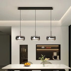 LED Moderne Minimalistische Eettafel Verlichting Glazen Restaurant Hanglamp, Enkel Hoofd Drie Hoofd Restaurant Verlichting Binnenverlichting